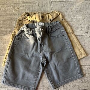 Lazer Kids Gray and Tan Shorts (2 pair)